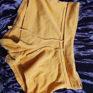 No Boundaries Zipper Shorts - Orange